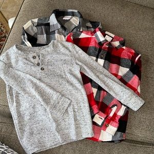 3 Jumping Bean Long Sleeve Shirts Size 4T